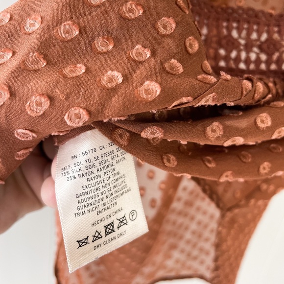 NEW! Anthropologie Swiss Dot Silk Blouse - Picture 8 of 8